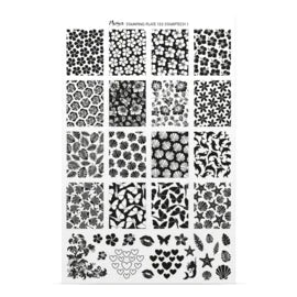 Moyra Stamping Plate 155 Stamptech + Gratis Try-on plate Sheet