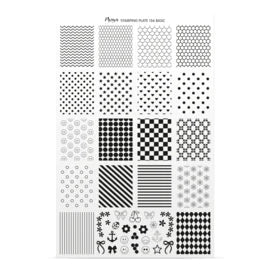 Moyra Stamping Plate 156 Basic + Gratis Try-on plate Sheet