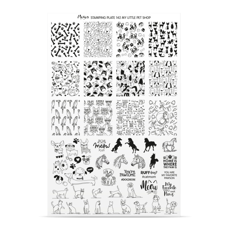Moyra Stamping Plate 142 My Little Pet Shop