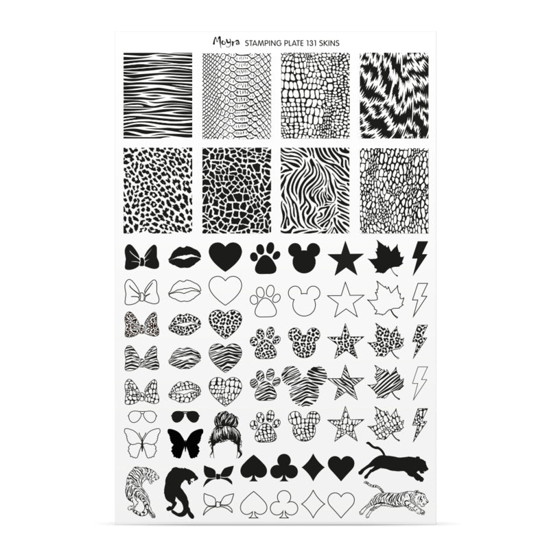 Moyra Stamping Plate 131 Skins + Gratis Try-on plate Sheet