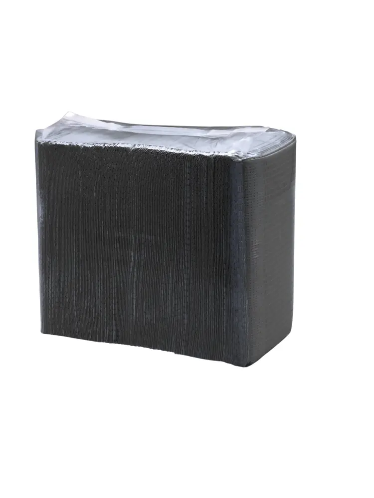 Table towels zwart - black 125 stuks
