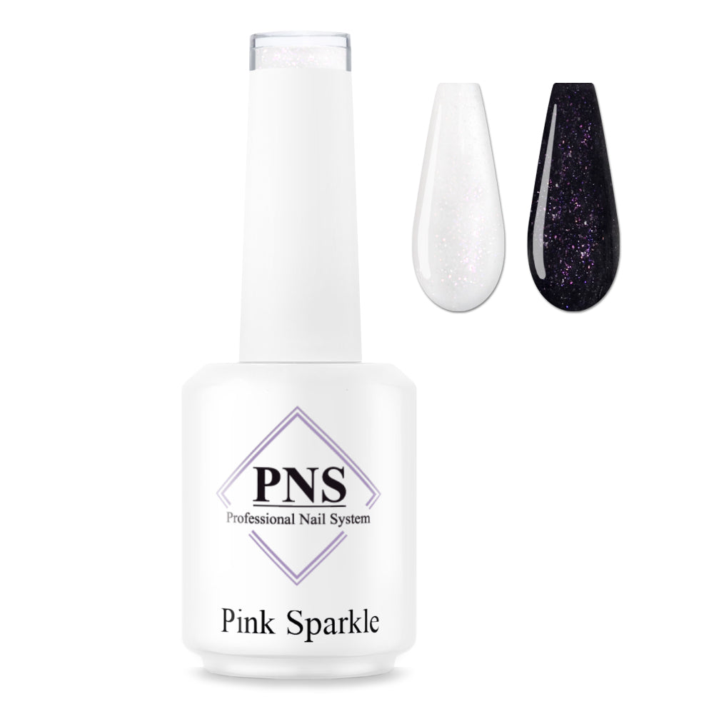 PNS No Wipe Topcoat: Pink Sparkle 15ml