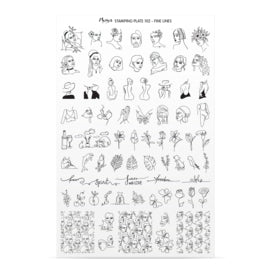 Moyra Stamping Plate 102 Fine Lines