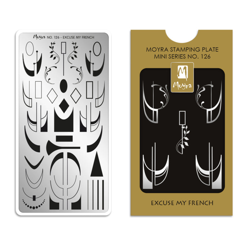 Moyra Mini Stamping Plate 126 Excuse My French