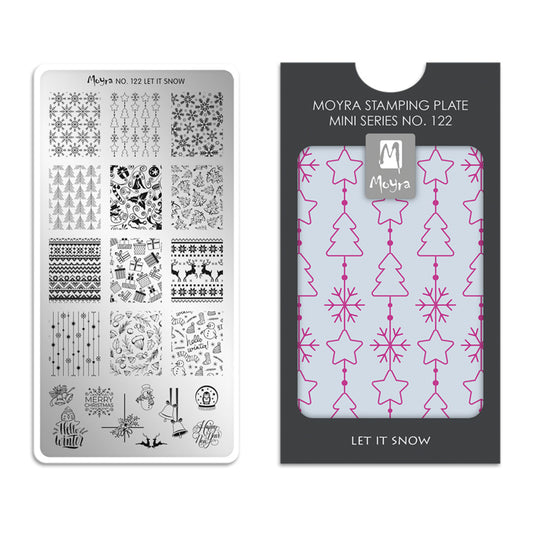Moyra Mini Stamping Plate 122 Let It Snow