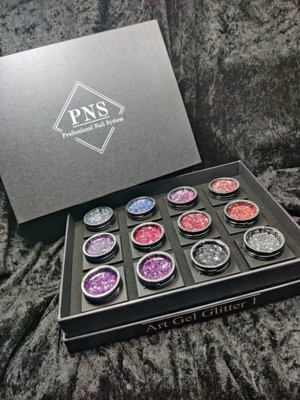 PNS Art Gel Glitter 1 t/m 12 Collection Box No.1