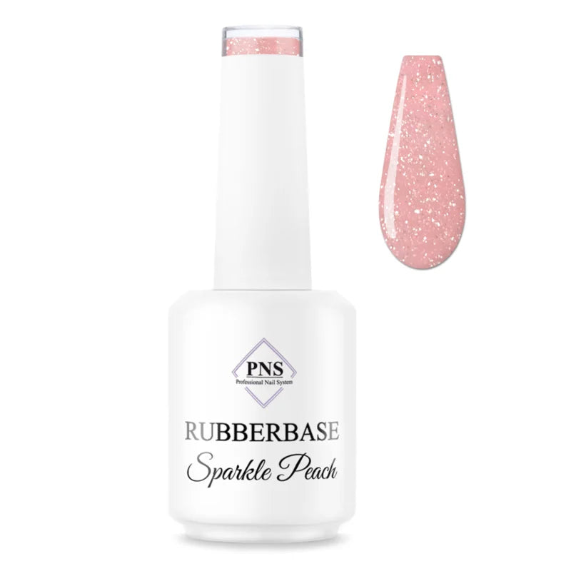 PNS RubberBase Sparkle Peach 15ml