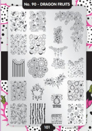 Moyra Stamping Plate 90 Dragon Fruits