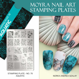 Moyra Stamping Plate 78 Aquatic