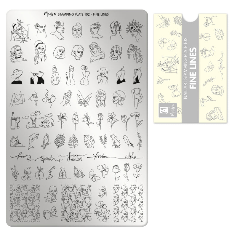 Moyra Stamping Plate 102 Fine Lines