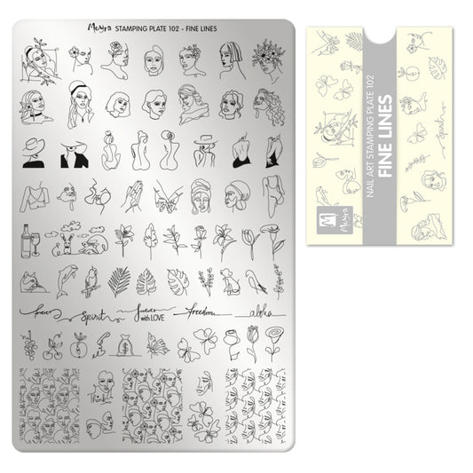 Moyra Stamping Plate 102 Fine Lines