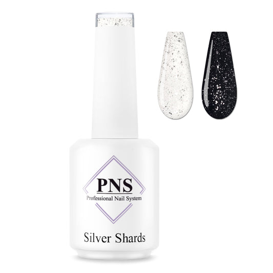 PNS No Wipe Topcoat: Silver Shards 15ml