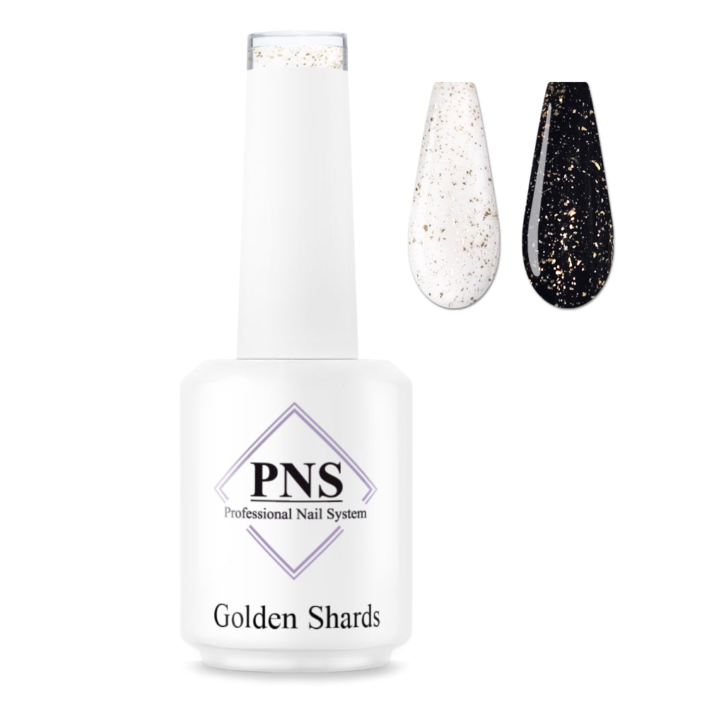 PNS No Wipe Topcoat: Gold Shards 15ml